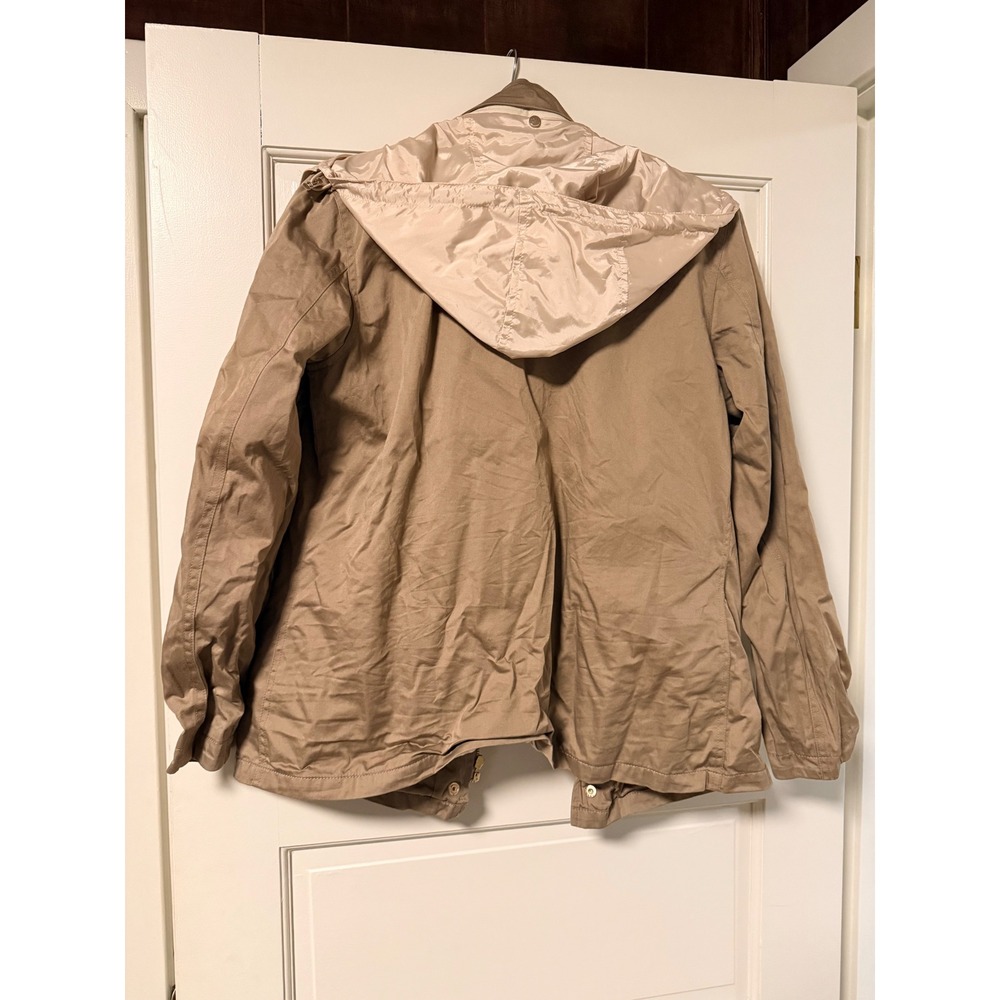 Henry Cottons Mens Tan Field Jacket Made in Italy Hooded Size 44 - Picture 6 of 7
